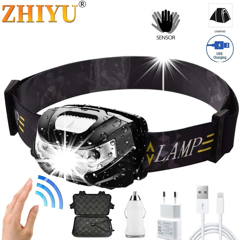 Powerfull Headlamp Rechargeable LED Headlight Body Motion Sensor Head Flashlight Camping Torch Light Lamp With USB and Battery
Powerfull Headlamp Rechargeable LED Headlight Body Motion Sensor Head Flashlight Camping Torch Light Lamp With USB and Battery