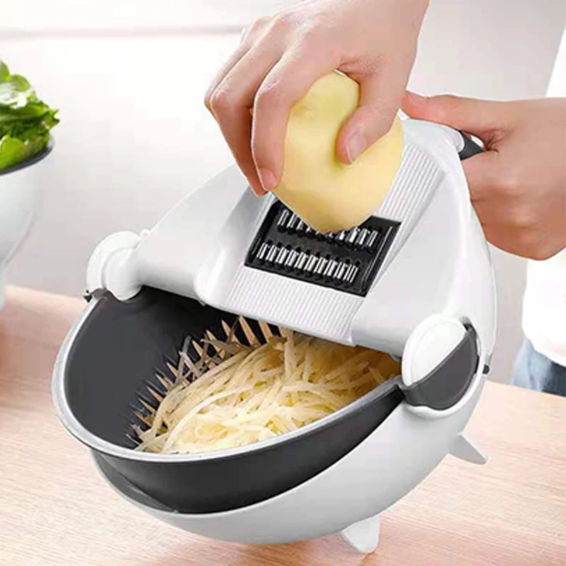Vegetable Cutter Multifunction Rotate Slicer Vegetable Slicer Potato Peeler Carrot Onion Grater with Drain Basket Kitchen Tools
Vegetable Cutter Multifunction Rotate Slicer Vegetable Slicer Potato Peeler Carrot Onion Grater with Drain Basket Kitchen Tools