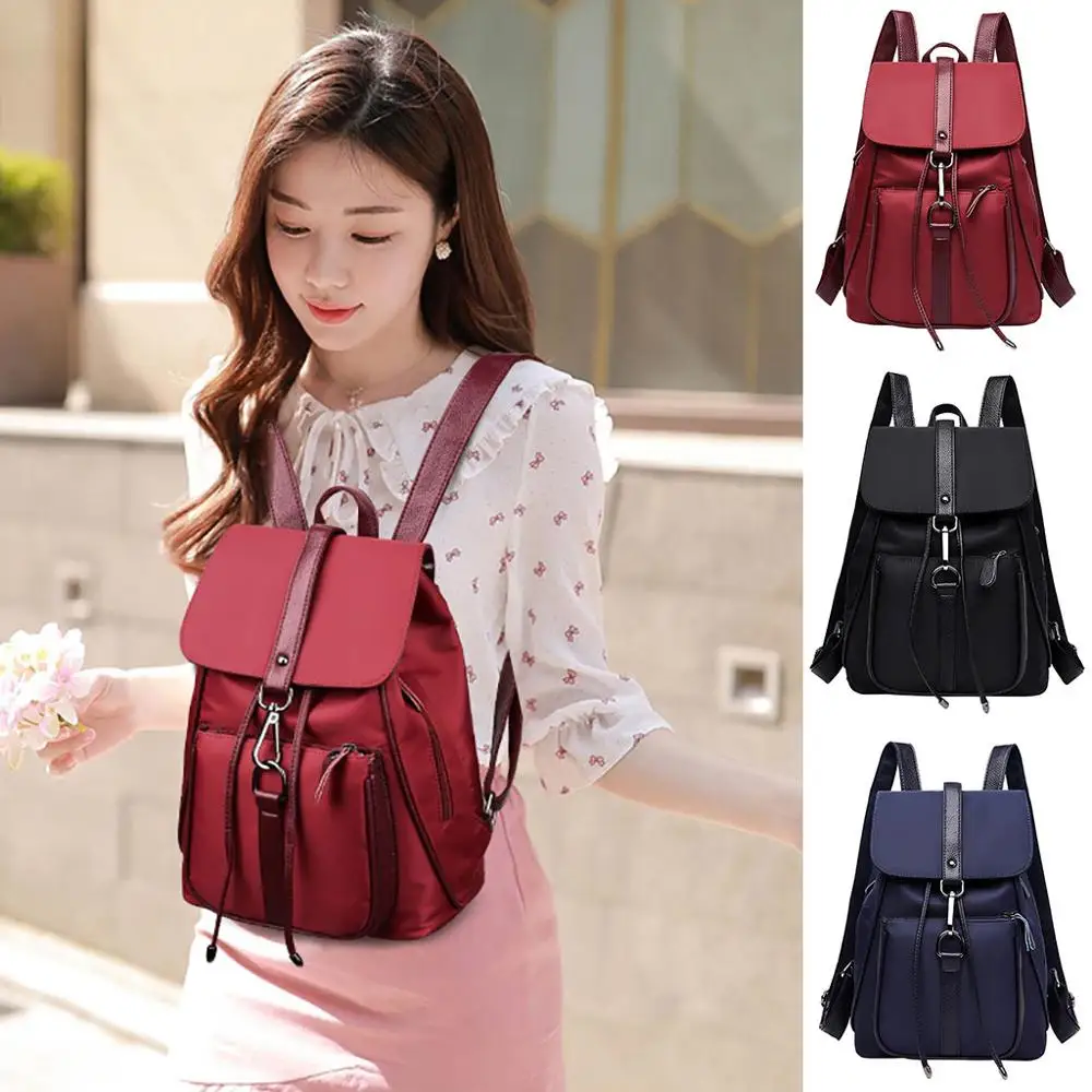 Leisure travel backpack Fashion lady bag Nylon versatile backpack Solid color travel bag Large-capacity backpack Dropship Y930
Leisure travel backpack Fashion lady bag Nylon versatile backpack Solid color travel bag Large-capacity backpack Dropship Y930