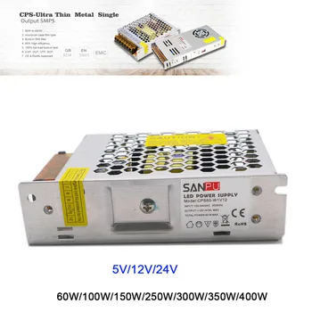 

IP20 Ultra Thin 5V/12V/24V 60W/100W/150W/250W/300W/350W/400W led power supply Switching for LEDs Display Led Transformer