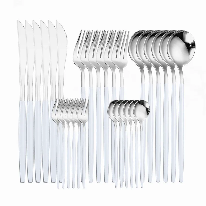 30Pcs/Set Colorful Dinnerware Set Gold Stainless Steel Cutlery Set Kitchen Mirror Gold Tableware Set Knife Fork Spoon Dinner Set
30Pcs/Set Colorful Dinnerware Set Gold Stainless Steel Cutlery Set Kitchen Mirror Gold Tableware Set Knife Fork Spoon Dinner Set