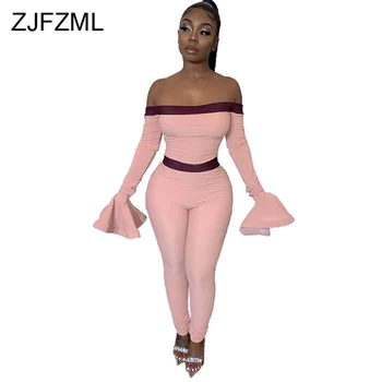 Cold Shoulder Autumn Bandage Jumpsuits Women Slash Neck Flare Sleeve Skinny Bodysuit Elegant Long Sleeve Backless Party Romper
Cold Shoulder Autumn Bandage Jumpsuits Women Slash Neck Flare Sleeve Skinny Bodysuit Elegant Long Sleeve Backless Party Romper