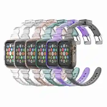 Fashion Glitter Sequin Clear Watch Strap For Apple Watch Series SE 6 5 4 3 2 1 Unisex Silicone Case + 38/40/42/44mm Band Straps 
Fashion Glitter Sequin Clear Watch Strap For Apple Watch Series SE 6 5 4 3 2 1 Unisex Silicone Case + 38/40/42/44mm Band Straps