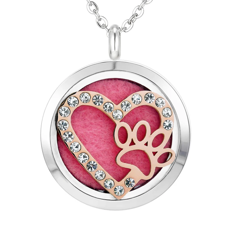 074 Essential Oil Diffuser Locket Pendant Necklace