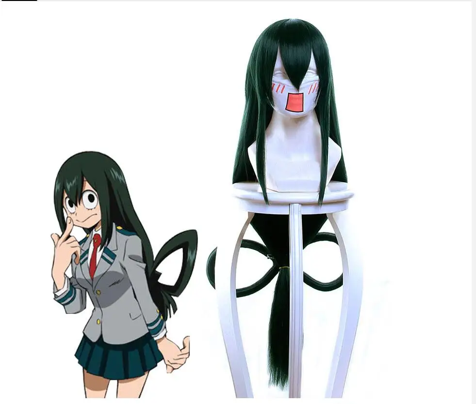 Anime My Hero Hero Academia Tsuyu Asui Wigs Long Dark Green Heat Resistant Synthetic Hair Perucas Cosplay Wigs + Wig Cap
Anime My Hero Hero Academia Tsuyu Asui Wigs Long Dark Green Heat Resistant Synthetic Hair Perucas Cosplay Wigs + Wig Cap