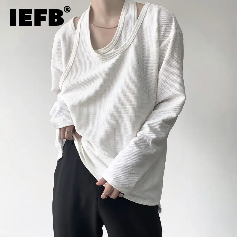 IEFB Autumn Personalized Fake Two-piece Double-layer Knitted Niche Men's Long Sleeve T-shirt Korean Loose Pullover Tops 9Y9194
IEFB Autumn Personalized Fake Two-piece Double-layer Knitted Niche Men's Long Sleeve T-shirt Korean Loose Pullover Tops 9Y9194