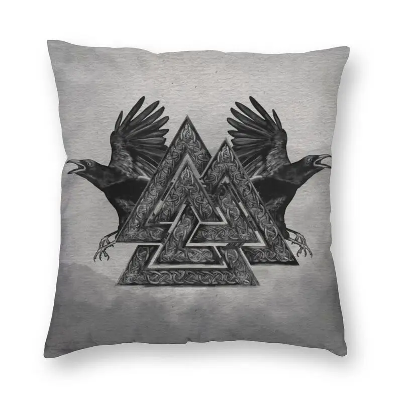 Soft Valknut Symbol And Ravens Throw Pillow Cover Home Decorative Square Norse Viking Odin Cushion Cover Pillowcover for Sofa
Soft Valknut Symbol And Ravens Throw Pillow Cover Home Decorative Square Norse Viking Odin Cushion Cover Pillowcover for Sofa