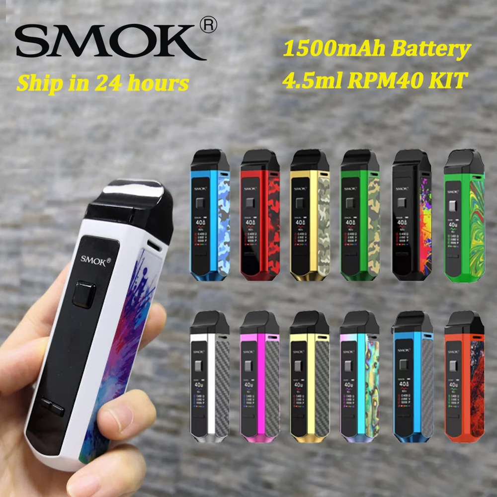 Оригинальный набор SMOK RPM40 40 Вт Pod Vape 4 5 мл RPM катушка Nord Mesh аккумулятор 1500 мАч