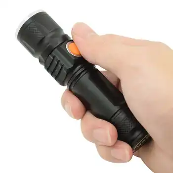 USB Rechargeable Q5 LED Flashlight Powerful Zoomable 3 Modes Tactical Torch Lamp Portable Waterproof Built-in Battery Lantern
USB Rechargeable Q5 LED Flashlight Powerful Zoomable 3 Modes Tactical Torch Lamp Portable Waterproof Built-in Battery Lantern