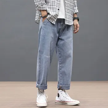 Japanese Style Fashion Men Jeans Light Blue Loose Fit Straight Wide Leg Long Pants Vintage Designer Streetwear Hip Hop Jeans Men
Japanese Style Fashion Men Jeans Light Blue Loose Fit Straight Wide Leg Long Pants Vintage Designer Streetwear Hip Hop Jeans Men
