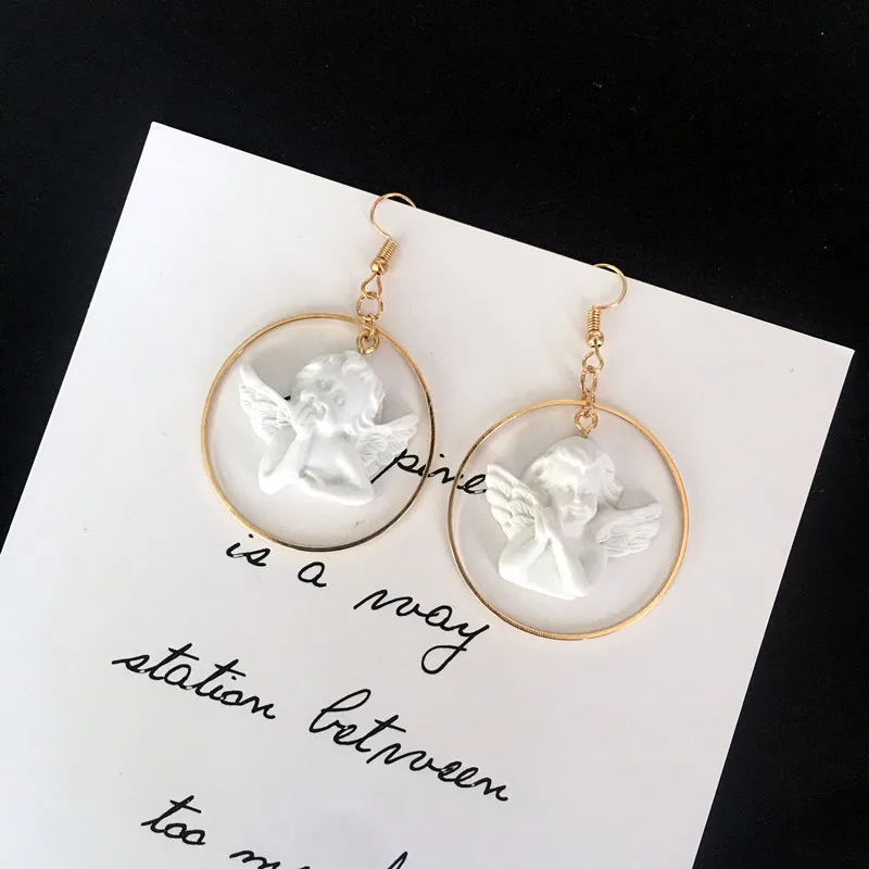 Korea Harakuju Cute Cupid Angel Drop Earring Resin Funny Party Jewelry Cute Circle Asymmetrical Dangle Earrings
Korea Harakuju Cute Cupid Angel Drop Earring Resin Funny Party Jewelry Cute Circle Asymmetrical Dangle Earrings