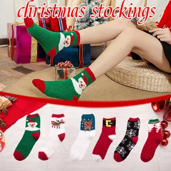 1Pair Fashion New Christmas Socks Adult Christmas Socks Women's Warm Coral Plush Middle Tube Socks Stockings носки женские 
1Pair Fashion New Christmas Socks Adult Christmas Socks Women's Warm Coral Plush Middle Tube Socks Stockings носки женские