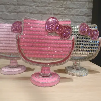 Pink Handmade Diamond Hello Kitty Mirror Bling Bling Home Car Decor Dressing Table Makeup Decor Home Decoration Accessories
Pink Handmade Diamond Hello Kitty Mirror Bling Bling Home Car Decor Dressing Table Makeup Decor Home Decoration Accessories