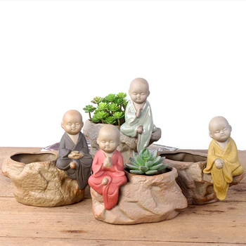 Zen Monk Ceramic Flower Pot Stoneware Planter Breathable Hand-painted Vase Characteristic Succulent Pot Home Decoration Crafts
Zen Monk Ceramic Flower Pot Stoneware Planter Breathable Hand-painted Vase Characteristic Succulent Pot Home Decoration Crafts
