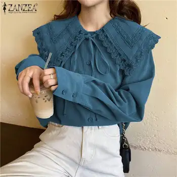 Top Fashion 2020 Women Lace Patchwork Blouse ZANZEA Spring Solid Bow Tie Long Sleeve Shirts Tunic Tops Female Chemise Blusas
Top Fashion 2020 Women Lace Patchwork Blouse ZANZEA Spring Solid Bow Tie Long Sleeve Shirts Tunic Tops Female Chemise Blusas