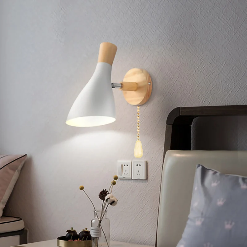 Nordic E27 LED wall lamp wood with switch and EU US plug 160CM sconces light indoor home bedside bedroom livingroom decoration
Nordic E27 LED wall lamp wood with switch and EU US plug 160CM sconces light indoor home bedside bedroom livingroom decoration
