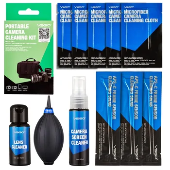 VSGO Portable Lens Cleaning Kit Lens Cleaner Spray + Air Blower + Microfiber + Sensor Cleaning Swab for Digital Camera Cleaning
VSGO Portable Lens Cleaning Kit Lens Cleaner Spray + Air Blower + Microfiber + Sensor Cleaning Swab for Digital Camera Cleaning