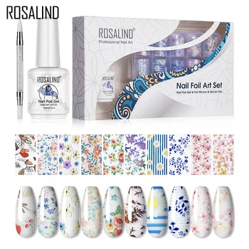 ROSALIND Nail Foil Sticker Set Gel Polish Transfer Gel Nail Art Decorations Kit All For Manicure DIY Fingertips Art 15ml Varnish
ROSALIND Nail Foil Sticker Set Gel Polish Transfer Gel Nail Art Decorations Kit All For Manicure DIY Fingertips Art 15ml Varnish