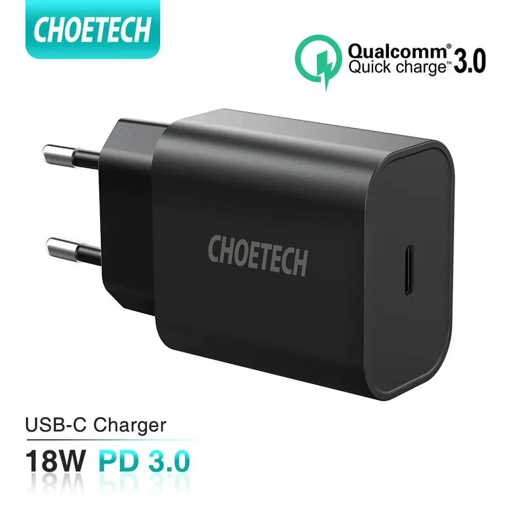 CHOETECH USB Type C PD Charger 18W for iPad iPhone 11 pro Quick Charge 4.0 QC 3.0 Fast Wall Charger for sony LG HTC BlackBerry
CHOETECH USB Type C PD Charger 18W for iPad iPhone 11 pro Quick Charge 4.0 QC 3.0 Fast Wall Charger for sony LG HTC BlackBerry