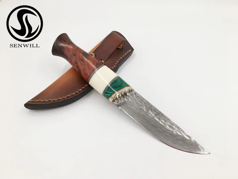 senwill Hunting VG10 Damascus steel Fixed Blade Tactical Knife Rosewood Handle Outdoor Knives with Leather Sheath
senwill Hunting VG10 Damascus steel Fixed Blade Tactical Knife Rosewood Handle Outdoor Knives with Leather Sheath