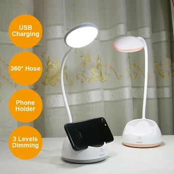 Rechargeable Table Lamp Storage Pen Hoder Lamps Table Led Touch Dimmer Table Lamp USB Hose Student Led Desk Lamp 4 Colors
Rechargeable Table Lamp Storage Pen Hoder Lamps Table Led Touch Dimmer Table Lamp USB Hose Student Led Desk Lamp 4 Colors