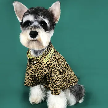 Schnauzer dog leopard with button design corporate pattern shirt tide brand pattern spot short-sleeved cat spring and summer
Schnauzer dog leopard with button design corporate pattern shirt tide brand pattern spot short-sleeved cat spring and summer
