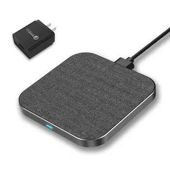 7.5W Fast Wireless Charging Pad with QC3.0 Adapter Designed for iPhone X/8/8Plus/Samsung Galaxy S9/S9+/S8/S8+/Note 8 and All QI
7.5W Fast Wireless Charging Pad with QC3.0 Adapter Designed for iPhone X/8/8Plus/Samsung Galaxy S9/S9+/S8/S8+/Note 8 and All QI