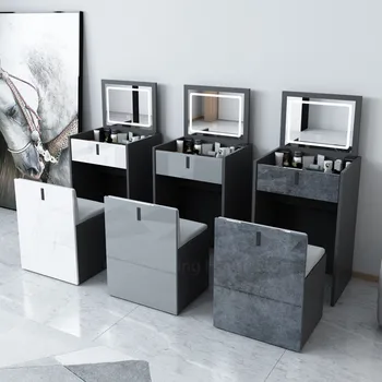 Modern Mini Dressing Table Set with Drawer Mirror Multi-functional Makeup Table Family Furniture Manmade Board Surprise Gift
Modern Mini Dressing Table Set with Drawer Mirror Multi-functional Makeup Table Family Furniture Manmade Board Surprise Gift