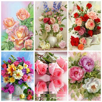 HUACAN 5D Diamond Painting Flower Full Square Diamond Mosaic Flower Vase Diamond Embroidery Full Set Cross Stitch Decor Home
HUACAN 5D Diamond Painting Flower Full Square Diamond Mosaic Flower Vase Diamond Embroidery Full Set Cross Stitch Decor Home