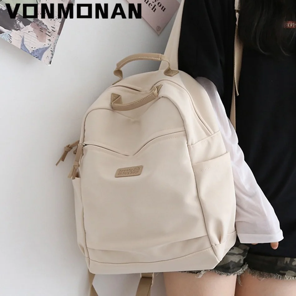 Solid Color Nylon Women Backpack Female Large Capacity Travel Bag Preppy Style Rucksack School Bag Bagpack for Teenage Girls New
Solid Color Nylon Women Backpack Female Large Capacity Travel Bag Preppy Style Rucksack School Bag Bagpack for Teenage Girls New