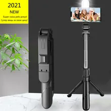 2021 NEW Bluetooth Wireless Selfie Stick Mini Tripod Extendable Monopod with fill light Remote shutter For IOS Android phone 2021 NEW Bluetooth Wireless Selfie Stick Mini Tripod Extendable Monopod with fill light Remote shutter For IOS Android phone