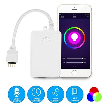 Mini Wifi RGB LED Strip Controller By Smart Phone Control Works with Home Voice Control white
Mini Wifi RGB LED Strip Controller By Smart Phone Control Works with Home Voice Control white
