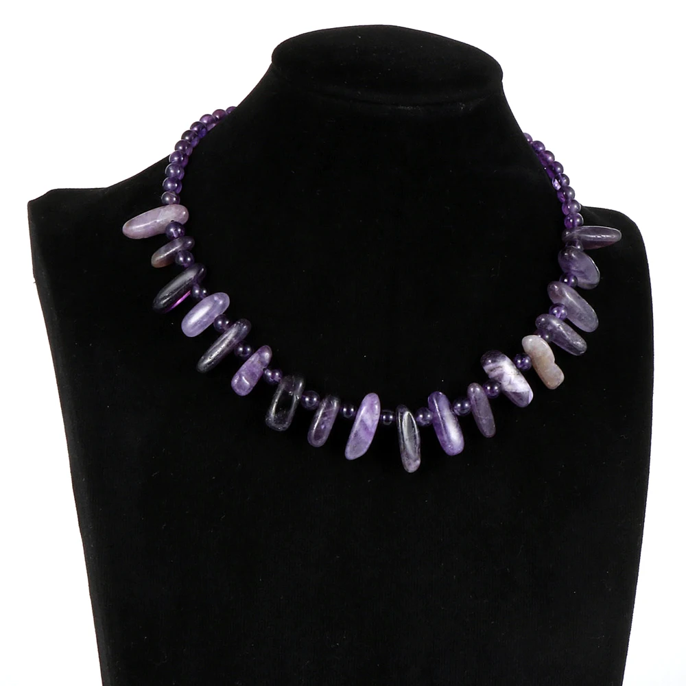 Bohemia Ethnic Irregular Natural Stone Beads Charm Necklace For Women 18/22" Strand Crystal Lapis Lazuli Short Choker Necklace
Bohemia Ethnic Irregular Natural Stone Beads Charm Necklace For Women 18/22" Strand Crystal Lapis Lazuli Short Choker Necklace