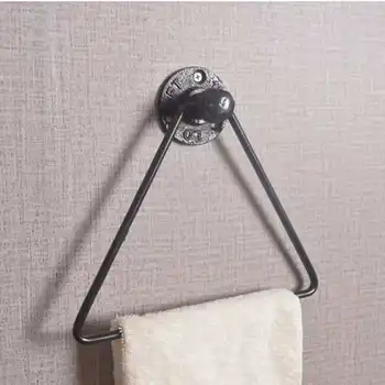 New Metal Wall Mounted Towel Rack Holder Triangle Bathroom Organizer Kitchen Hand Towel Bar Ring Black Bathrom Hardware Fixture
New Metal Wall Mounted Towel Rack Holder Triangle Bathroom Organizer Kitchen Hand Towel Bar Ring Black Bathrom Hardware Fixture