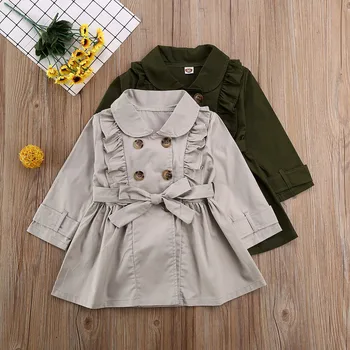 2020 Baby Spring Autumn Clothing Toddler Girls Bandage Casual Winter Jacket Windbreaker Dress Coat Ruffled Button Trench 2-7T 
2020 Baby Spring Autumn Clothing Toddler Girls Bandage Casual Winter Jacket Windbreaker Dress Coat Ruffled Button Trench 2-7T