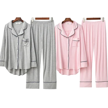 Soft Oversized Womens Korean Style Home Clothing Comfortable 2PCS Pajama Sets Women Long Sleeve Solid Modal Loose Breathable
Soft Oversized Womens Korean Style Home Clothing Comfortable 2PCS Pajama Sets Women Long Sleeve Solid Modal Loose Breathable