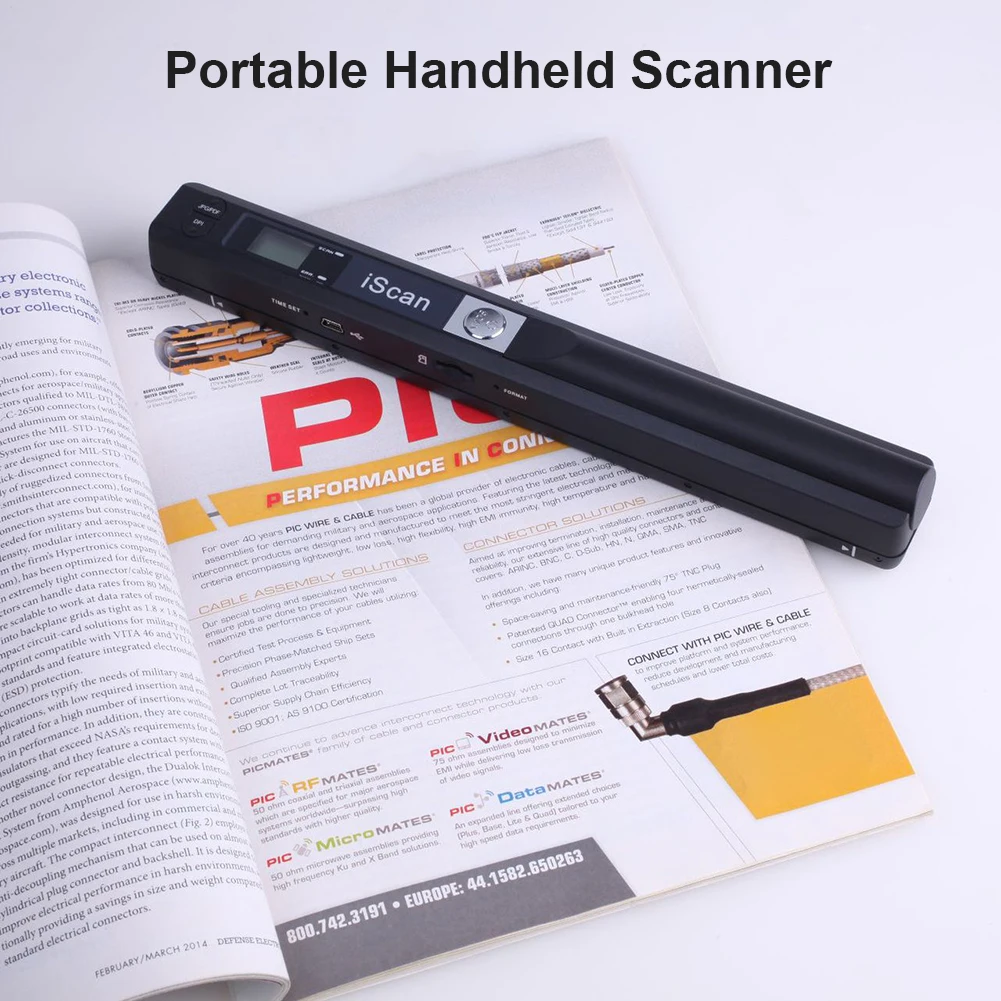 Handheld Mobile Portable Image Document Scanner PC A4 Hand 900DPI USB2.0 Scaner Support JPG/PDF Format | Компьютеры и офис