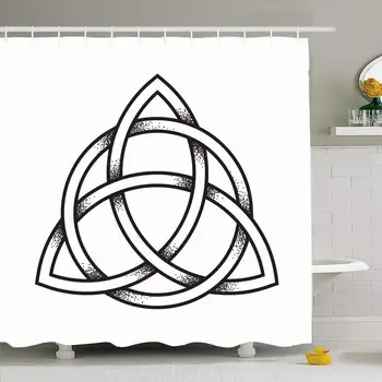 Shower Curtain Set with Hooks 72x78 Isolated Celtic Triquetra Trinity Abstract Geometry Wicca Slavic Knot Hand Drawn Dot Signs
Shower Curtain Set with Hooks 72x78 Isolated Celtic Triquetra Trinity Abstract Geometry Wicca Slavic Knot Hand Drawn Dot Signs