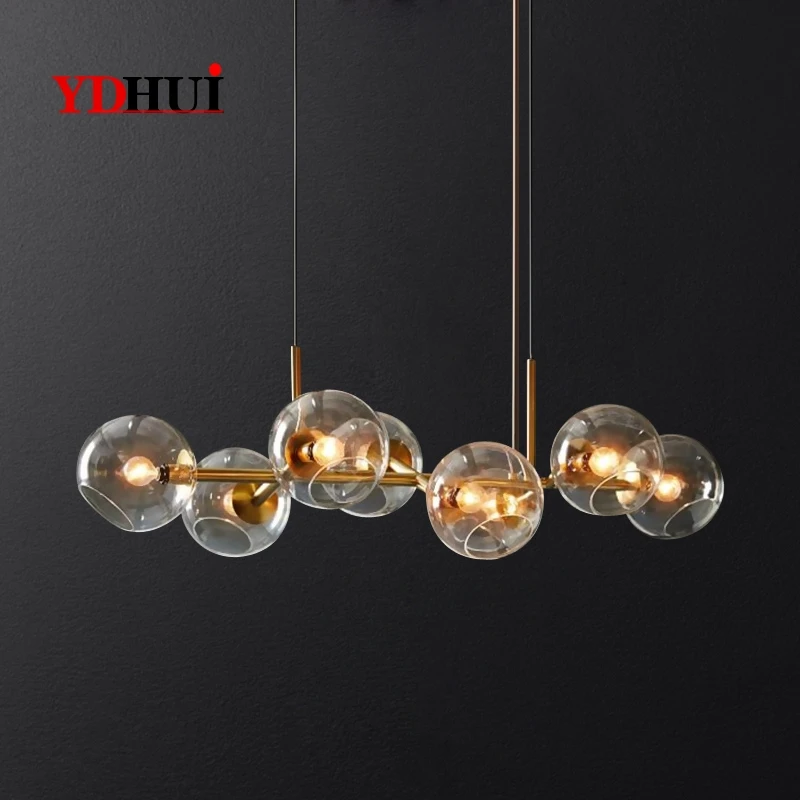 Nordic Wind Restaurant Lamp Chandelier Glass Lampshade Bulb Designer Model Room Simple Living Room Bedroom Molecular Lamps
Nordic Wind Restaurant Lamp Chandelier Glass Lampshade Bulb Designer Model Room Simple Living Room Bedroom Molecular Lamps