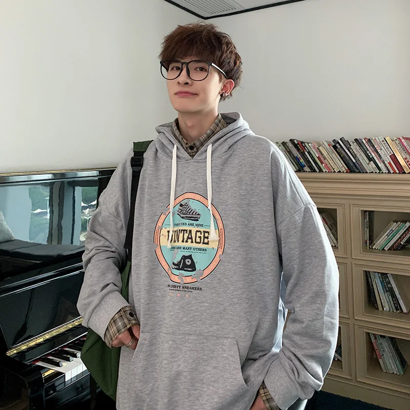 2019 Spring Men's New Casual Pattern Printing Long-sleeved Hooded Hoodies Loose Temperament Trend Cotton Harajuku Streetwear
2019 Spring Men's New Casual Pattern Printing Long-sleeved Hooded Hoodies Loose Temperament Trend Cotton Harajuku Streetwear