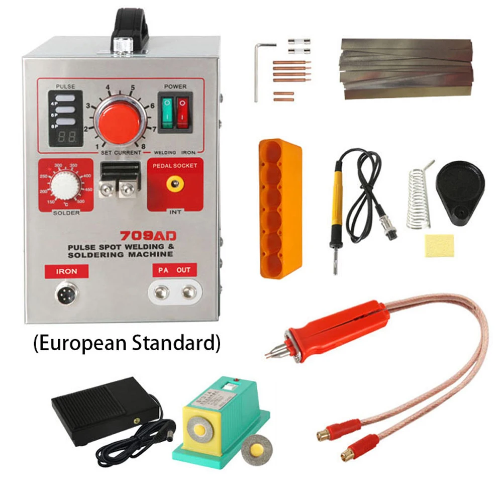 220V Small Handheld Lithium Battery Spot Welding Machine ES Plug 18650 Welding Pen Nickel Belt Welding Machine for Metal Welding