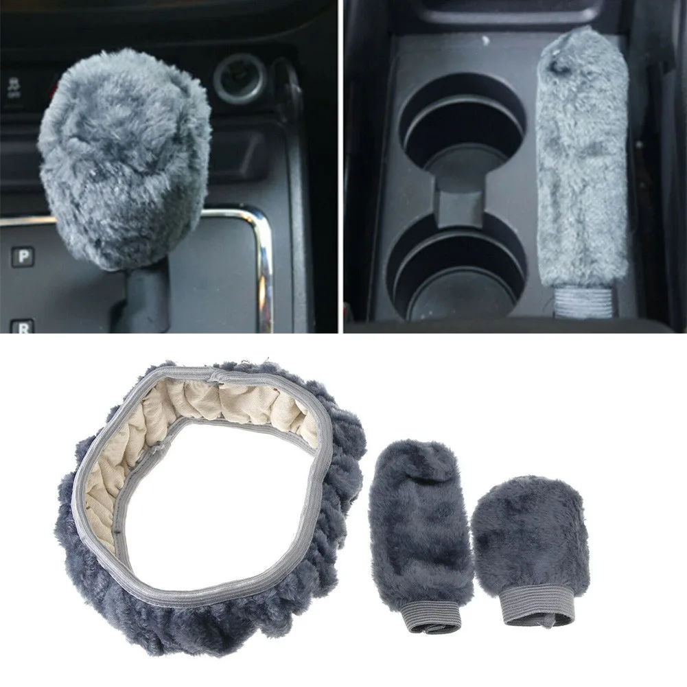 Interior Steering Wheel Cover Plush Wool Replacement Soft Warm Winter Car Fluffy Gear Shift Cover Handbrake Cover
Interior Steering Wheel Cover Plush Wool Replacement Soft Warm Winter Car Fluffy Gear Shift Cover Handbrake Cover