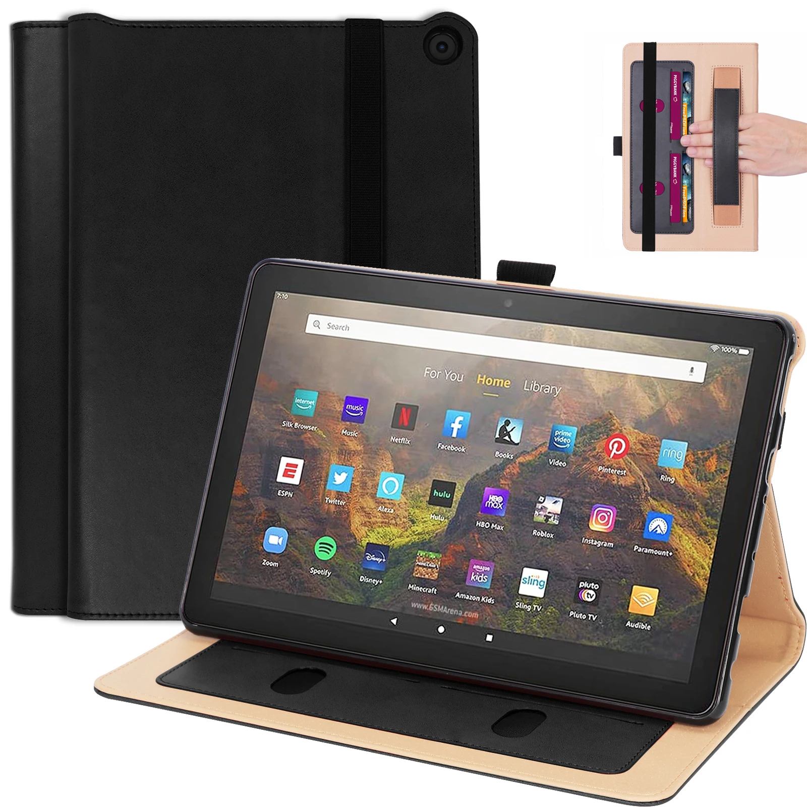 Luxury Cover Case for New Amazon FireHD10 Fire HD 10 HD10 Plus 2021 Tablet with Hand Strap Card Slots + Free Gift
Luxury Cover Case for New Amazon FireHD10 Fire HD 10 HD10 Plus 2021 Tablet with Hand Strap Card Slots + Free Gift