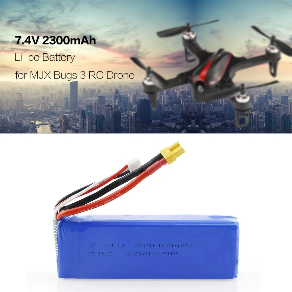 RC Upgraded 7.4V 2300mAh 2S 35C Li-po Rechargeable Battery with XT30 Plug Spare Parts Accessories for MJX Bugs3/6 B3/B6 RC Drone
RC Upgraded 7.4V 2300mAh 2S 35C Li-po Rechargeable Battery with XT30 Plug Spare Parts Accessories for MJX Bugs3/6 B3/B6 RC Drone