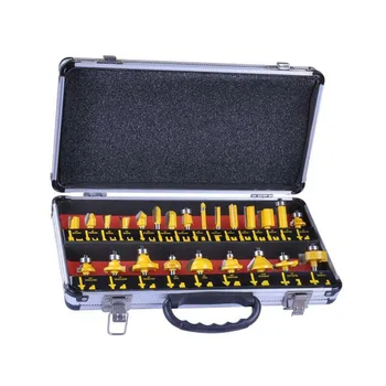 24PCS 1/4in Shank Router Bit Carbide Tip Set Woodworking Tool Kit Resist Torsion Resist Torsion All Heat-treated, With High Conc
24PCS 1/4in Shank Router Bit Carbide Tip Set Woodworking Tool Kit Resist Torsion Resist Torsion All Heat-treated, With High Conc