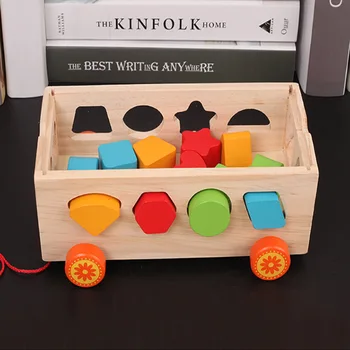2020 Children's Early Education Wooden Geometric Shape Holes Paired Trailer Building Blocks Toy Color Cognition Education Toy
2020 Children's Early Education Wooden Geometric Shape Holes Paired Trailer Building Blocks Toy Color Cognition Education Toy