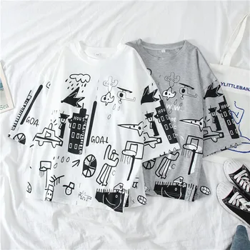 Hot summer short white women t-shirts Kawaii Cartoon Korean Style harajuku Plus Size cotton tops shirt Female clothes FD4128
Hot summer short white women t-shirts Kawaii Cartoon Korean Style harajuku Plus Size cotton tops shirt Female clothes FD4128