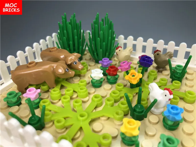 MOC Bricks DIY Farm Corner Pig Chiken Flower Grass Bush tree action figure Educational building blocks toys bricks kids gifts
MOC Bricks DIY Farm Corner Pig Chiken Flower Grass Bush tree action figure Educational building blocks toys bricks kids gifts
