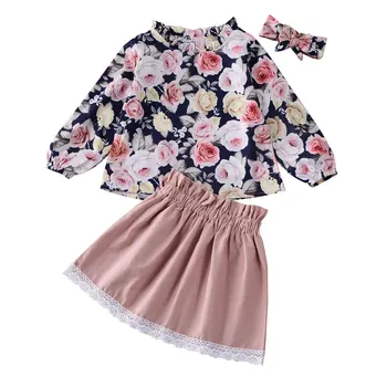 2-6Y Toddler Baby Girl Kids Clothes Sets Long Sleeve Flower Tops + Lace Skirt + Headband 3pcs Outfit Set
2-6Y Toddler Baby Girl Kids Clothes Sets Long Sleeve Flower Tops + Lace Skirt + Headband 3pcs Outfit Set