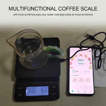 Kitchen Scale Enduring Food Scale Portable Coffee Scale Electronic Precision Digital Kitchen Scale with Timer
Kitchen Scale Enduring Food Scale Portable Coffee Scale Electronic Precision Digital Kitchen Scale with Timer